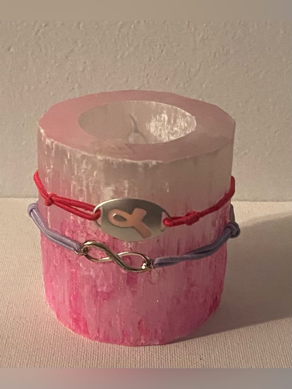 Avon Breast Cancer Awareness Pink Ribbon Cord Bracelets Set - Women Jewelry